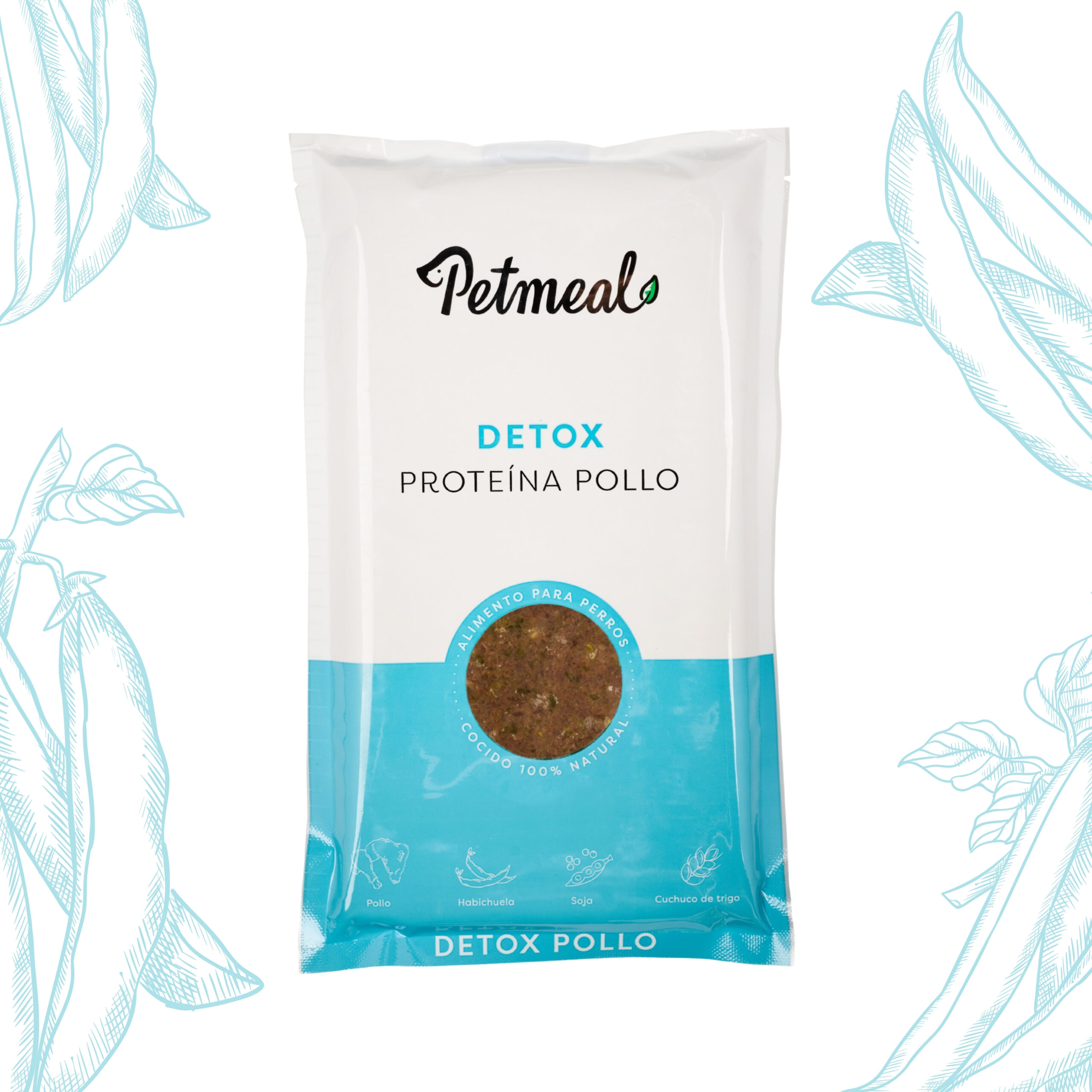 Petmeal Dieta Cocida Natural Perros – Detox Pollo (500 g)