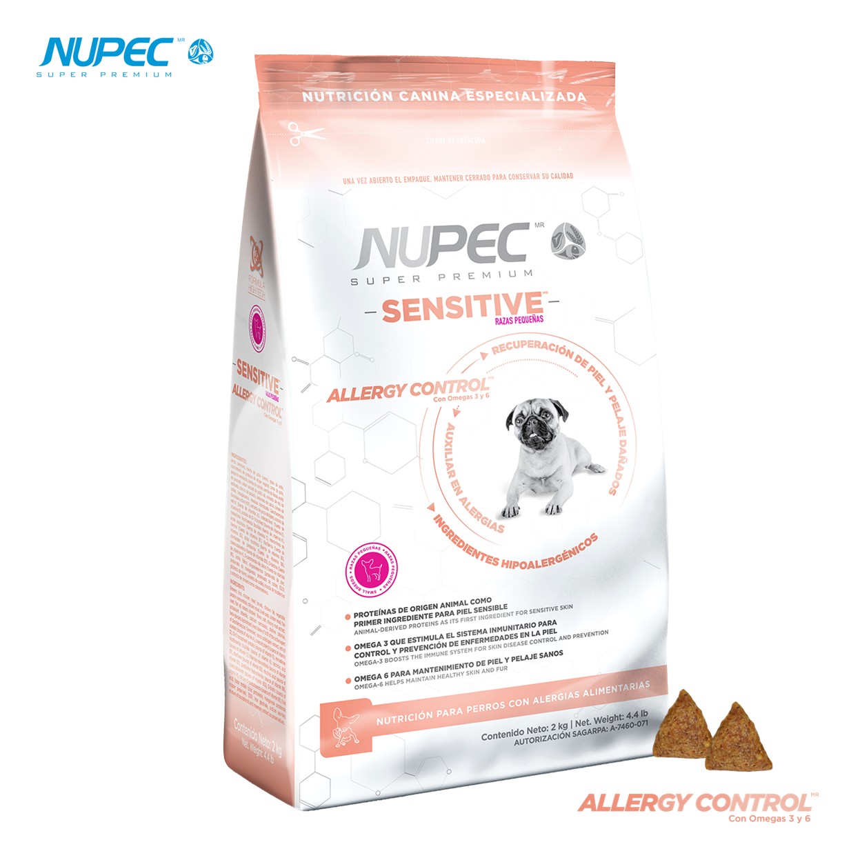 NUPEC Perro Sensitive Razas Pequeñas (2 kg) Nutrición Especializada para Piel y Digestión