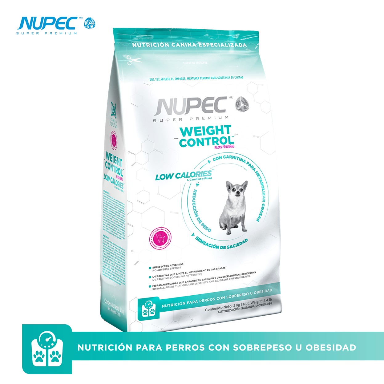 NUPEC Perro Weight Control Razas Pequeñas 2 kg Nutrición Especializada para Control de Peso