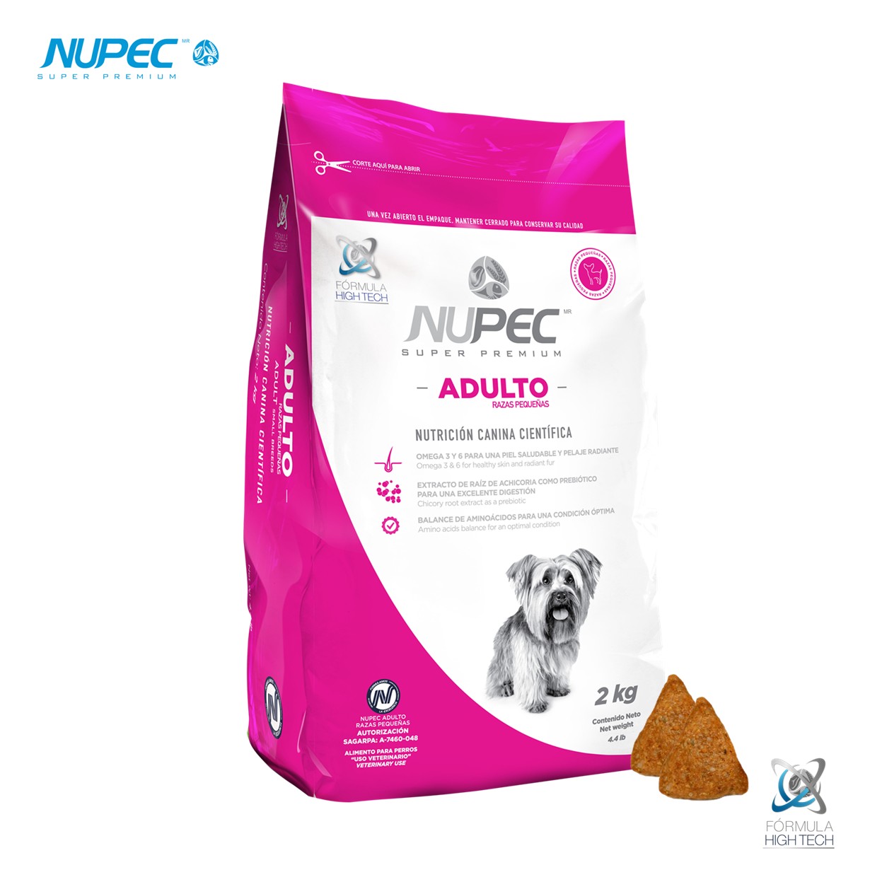 NUPEC Perro Adulto Razas Pequeñas 2 kg Nutrición Científica para Adultos Mini