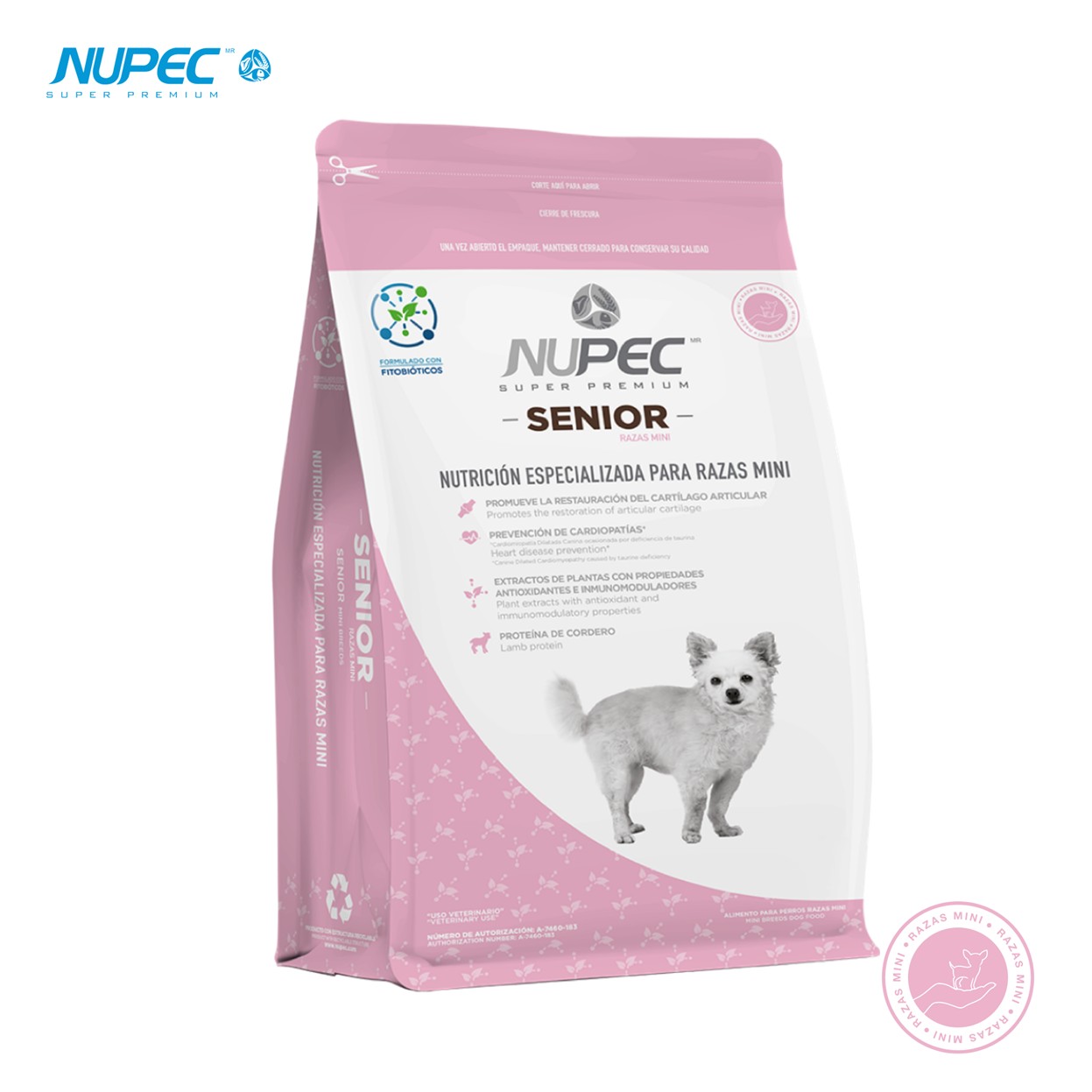 NUPEC Perro Senior Razas Mini 1 kg Nutrición Científica para Perros Mayores de Razas Pequeñas