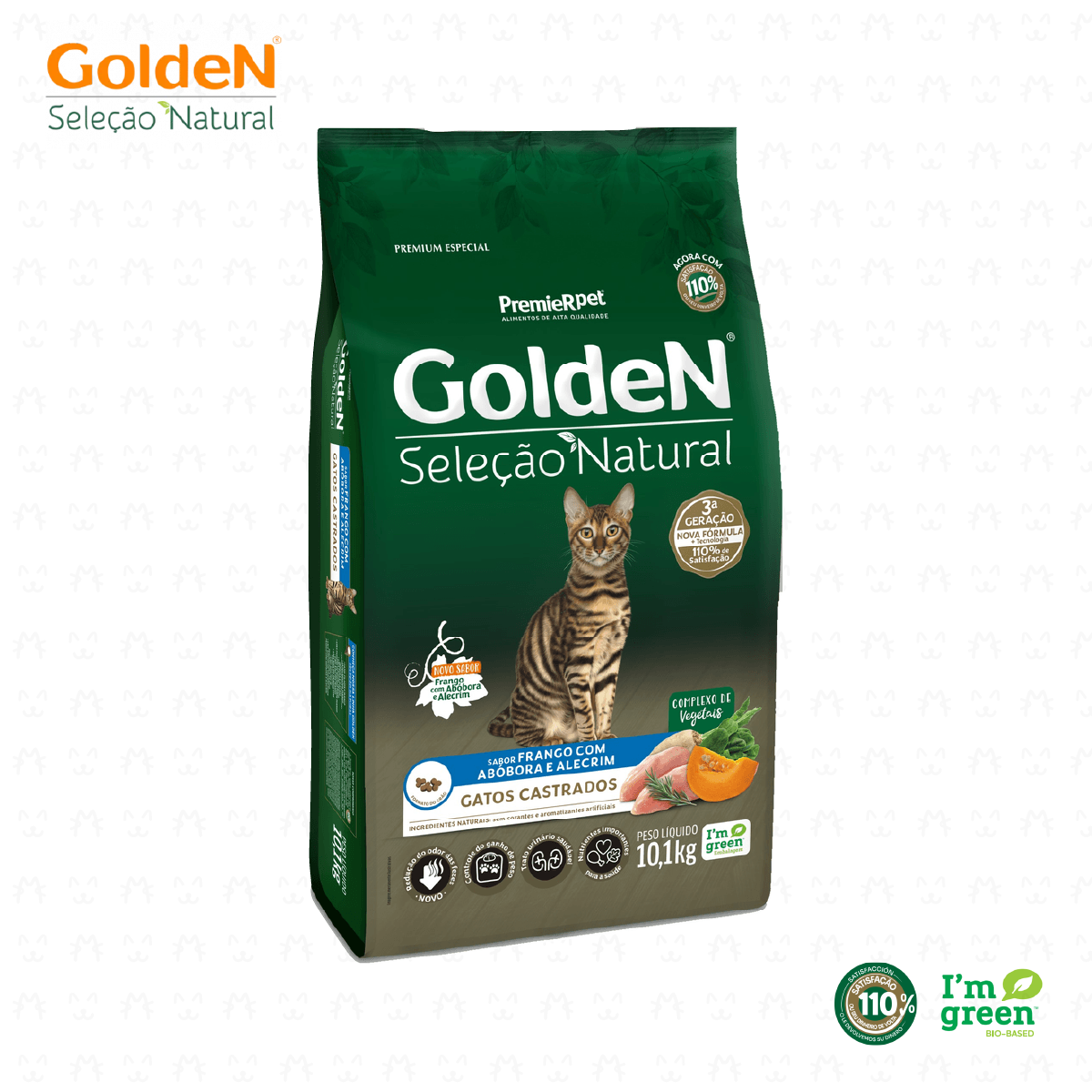 Golden Selección Natural Gatos Castrados con Sabor Pollo con Calabaza y Romero 10 kg