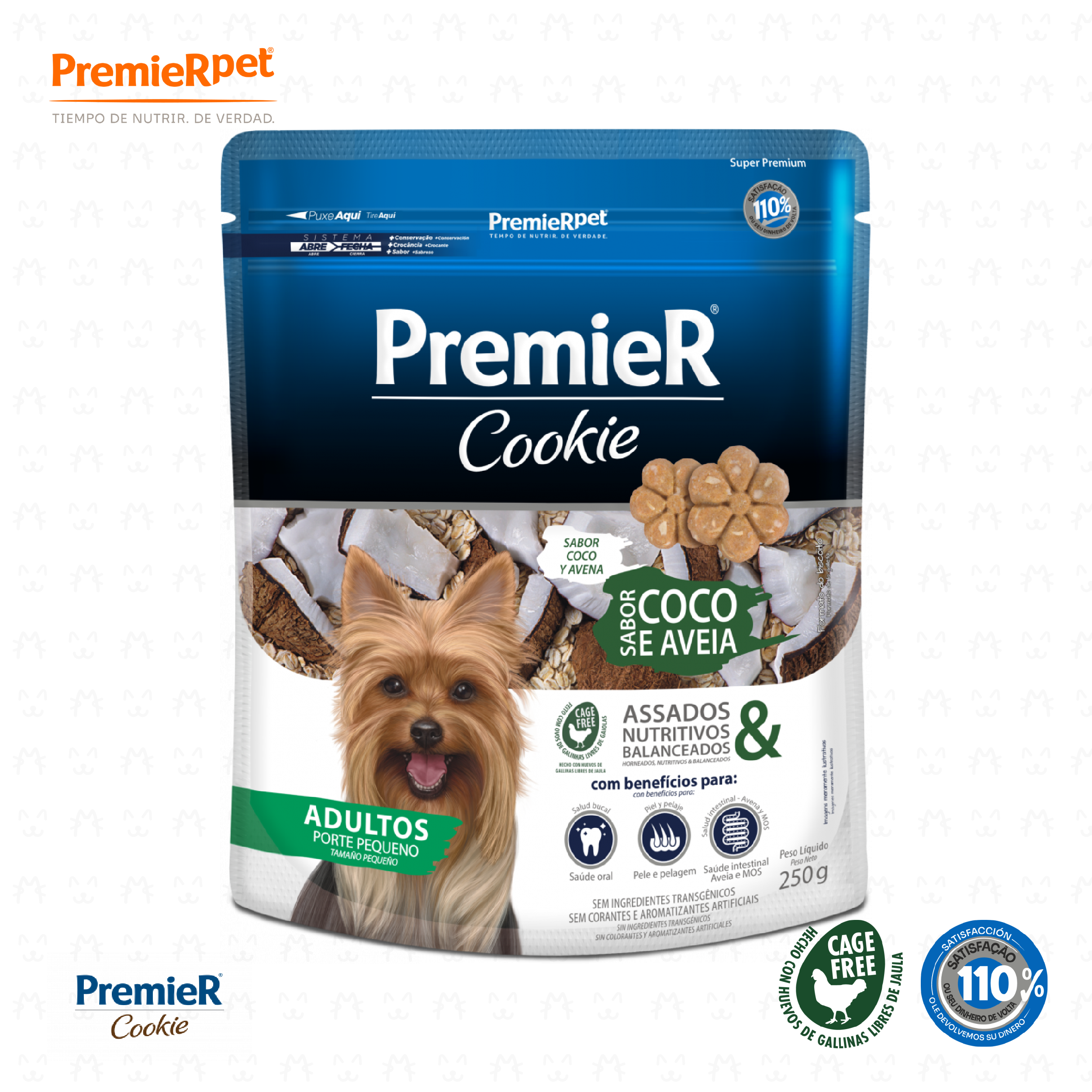 PREMIER Cookie Perros Adulto Razas Pequeñas Coco y Avena 250 gr
