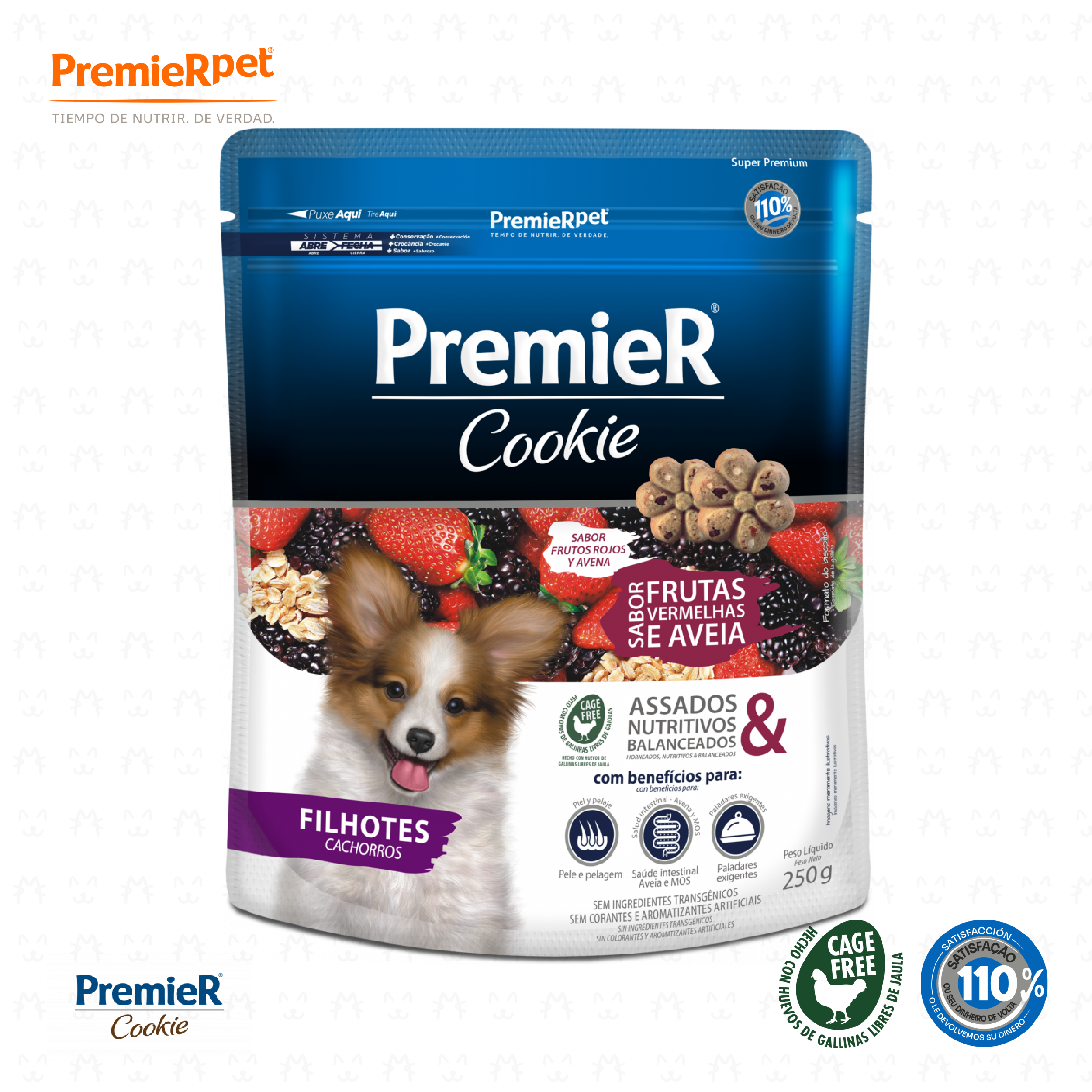 PREMIER Cookie Perros Cachorros Frutos Rojos y Avena 250 gr