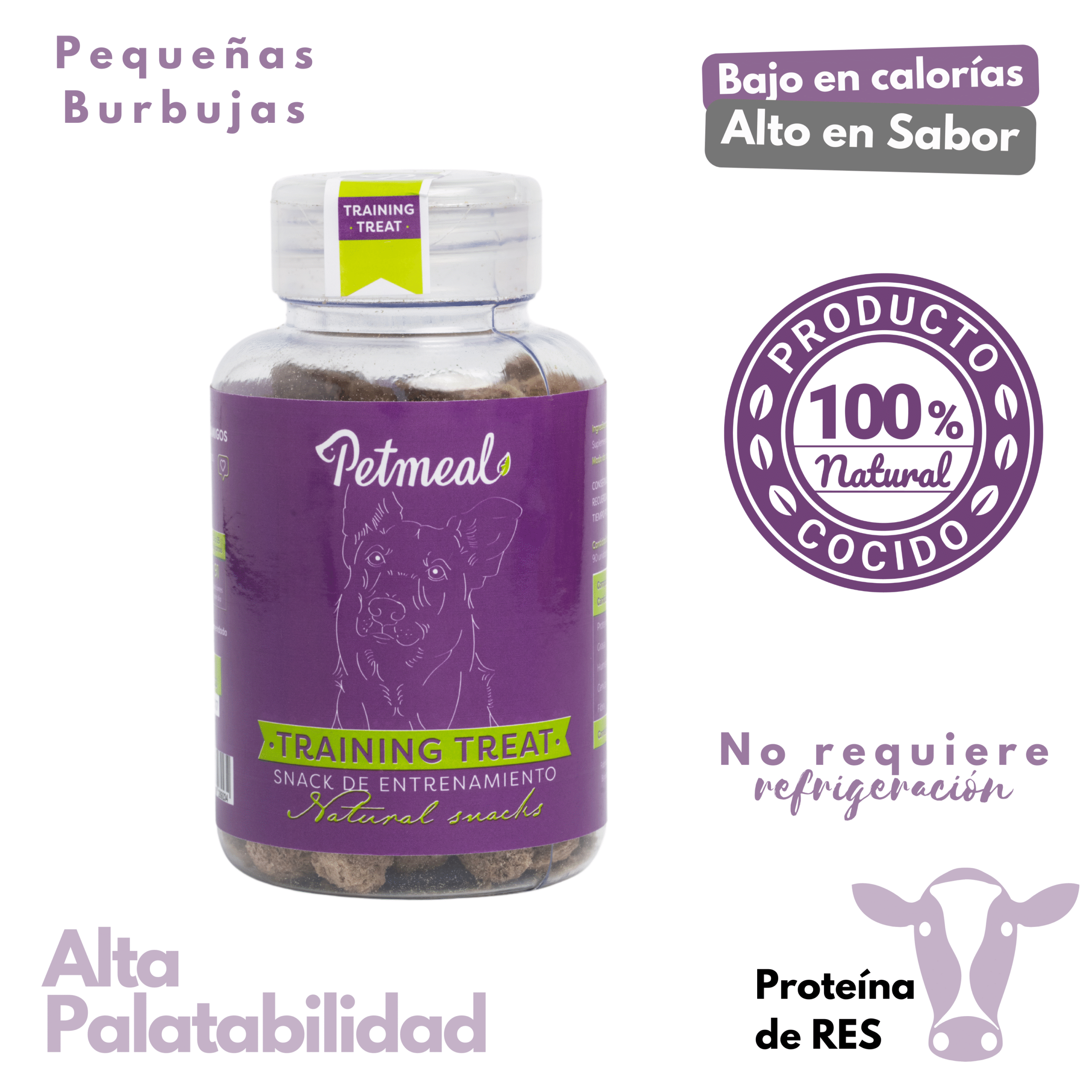 Petmeal Snack de Entrenamiento para Perros – Sabor Res (23 g)