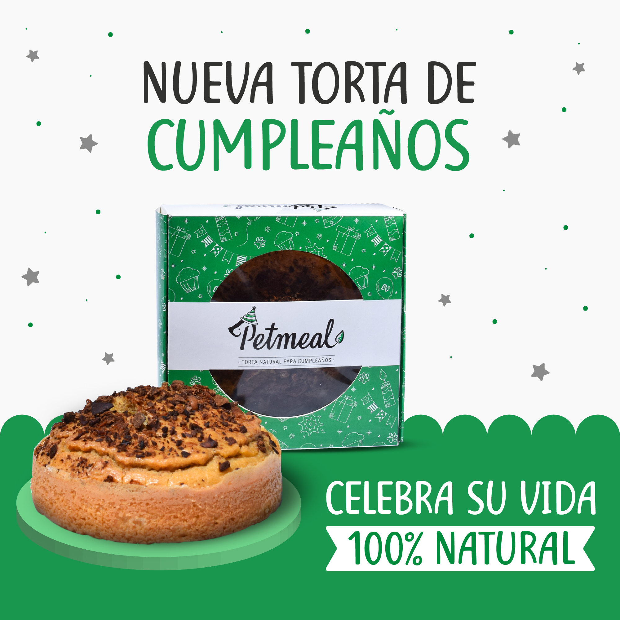 Petmeal Torta Natural de Cumpleaños para Perros – 300 g